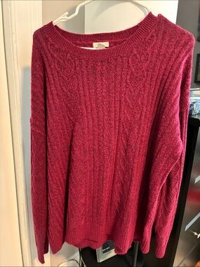 Legendary Outfitters Women's Cable-Knit Crewneck Sweater - Pink